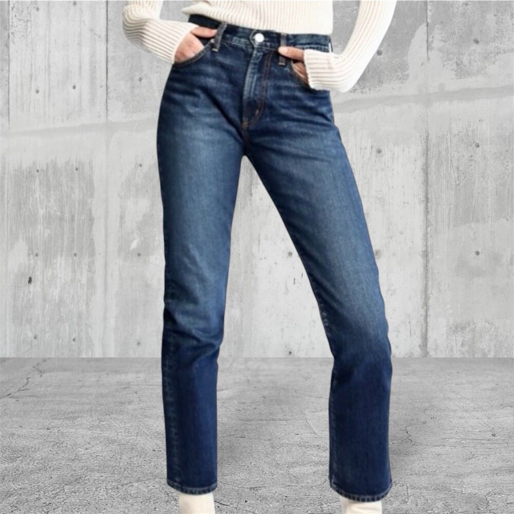 NWT Daily Blue by AG Adriano Goldschmied 28x30 Manya Straight Leg Jeans Legacy